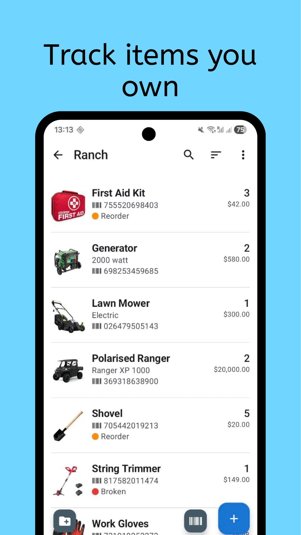 Collection & Inventory Tracker screenshot